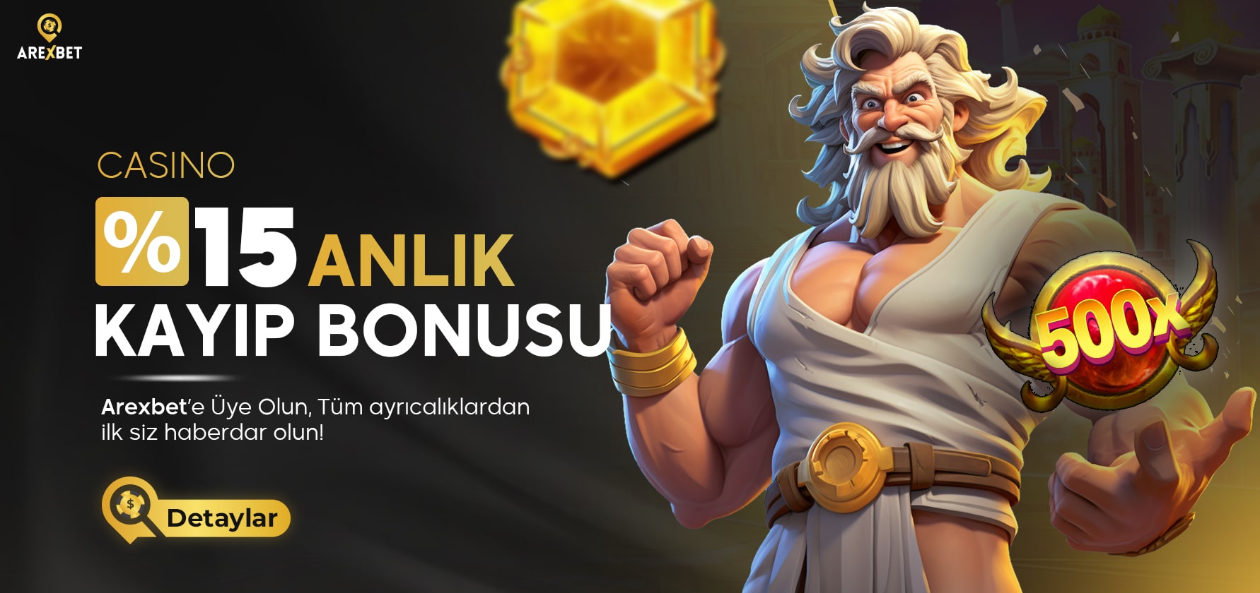 Arexbet canlı casino kayıp bonusu