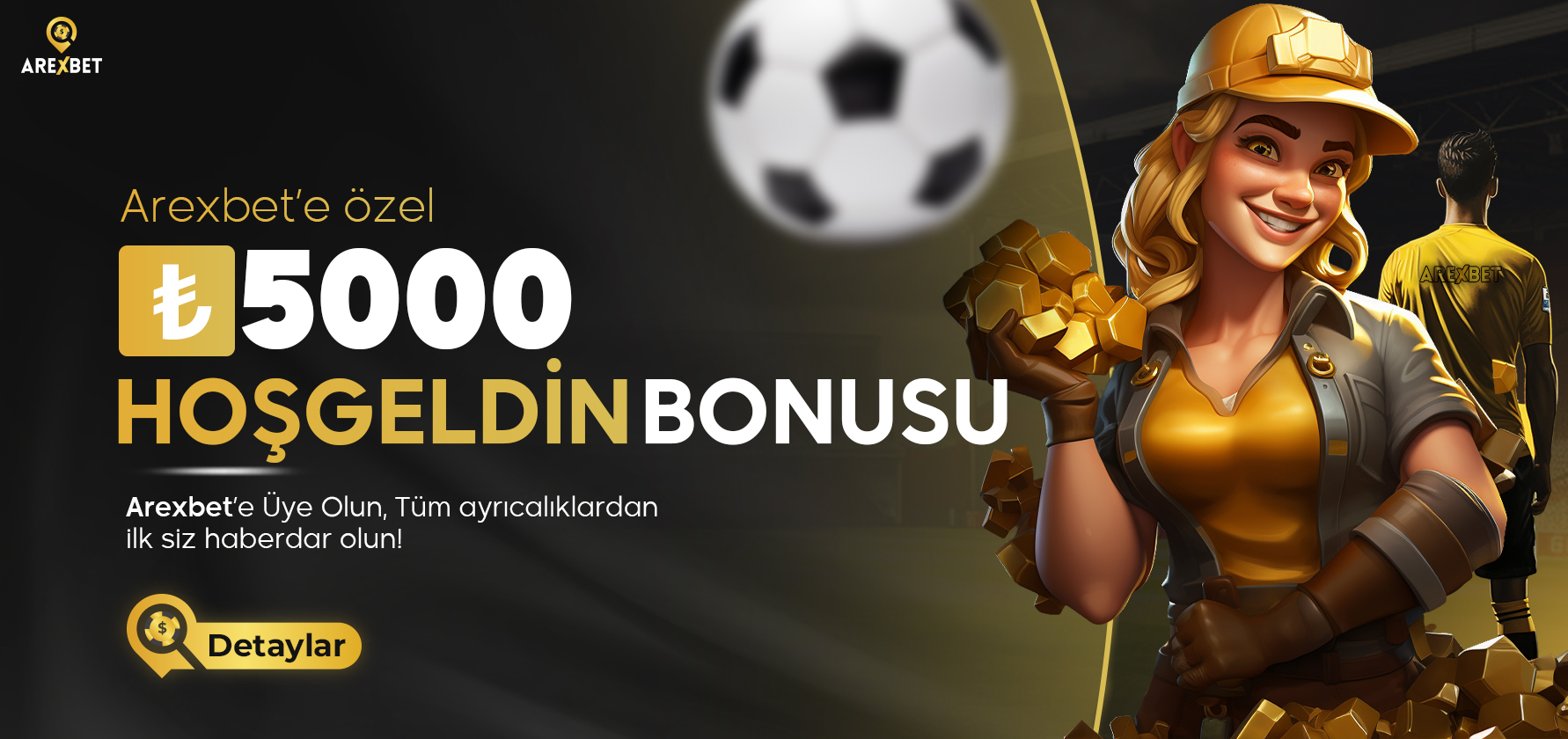 Arexbet %100 Hoşgeldin Bonusu detayları